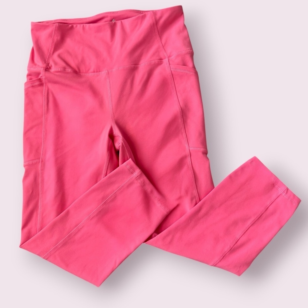 RBX Pink High Rise Leggings Pockets Athletic Stretch Size M